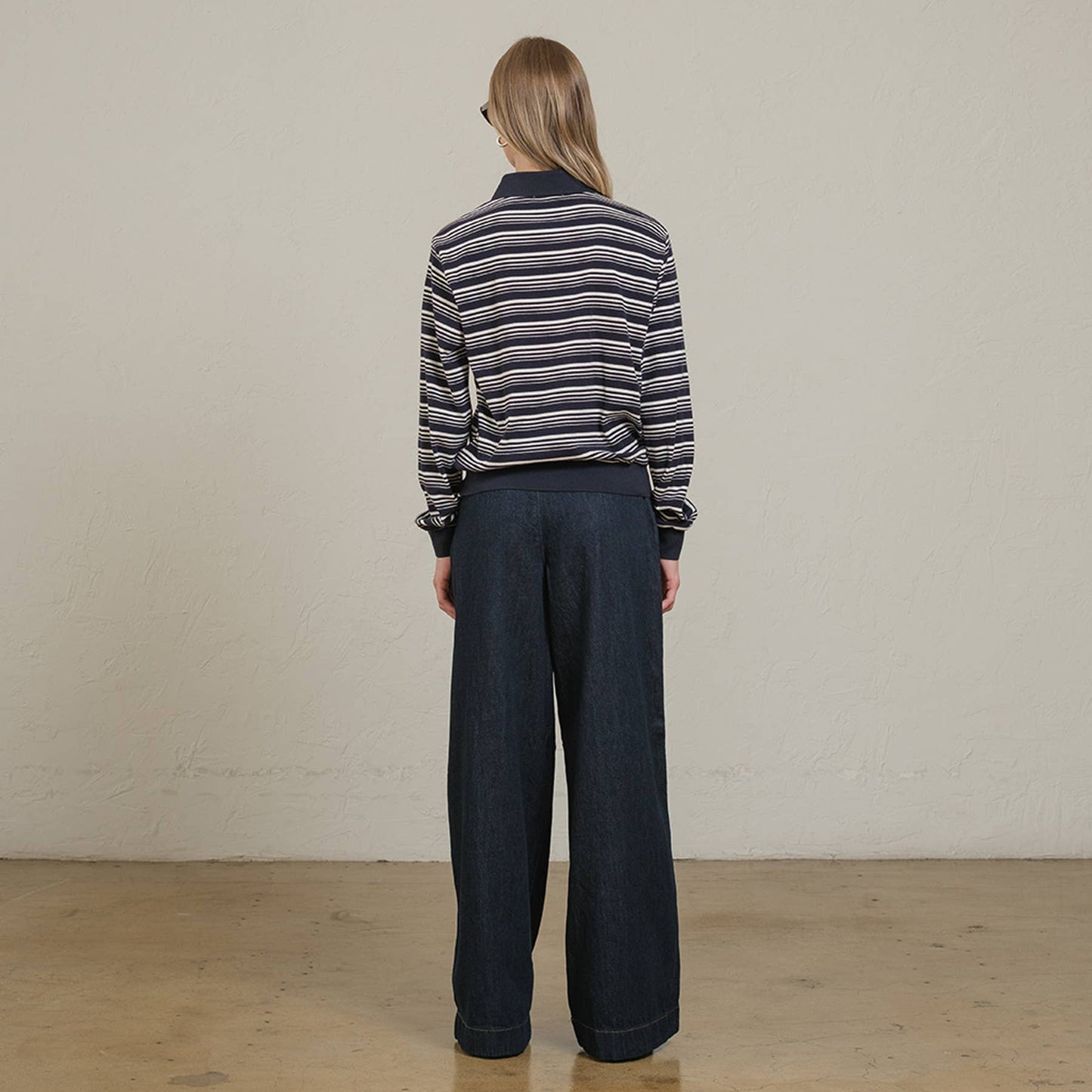 Olivia Striped Polo Long Sleeve