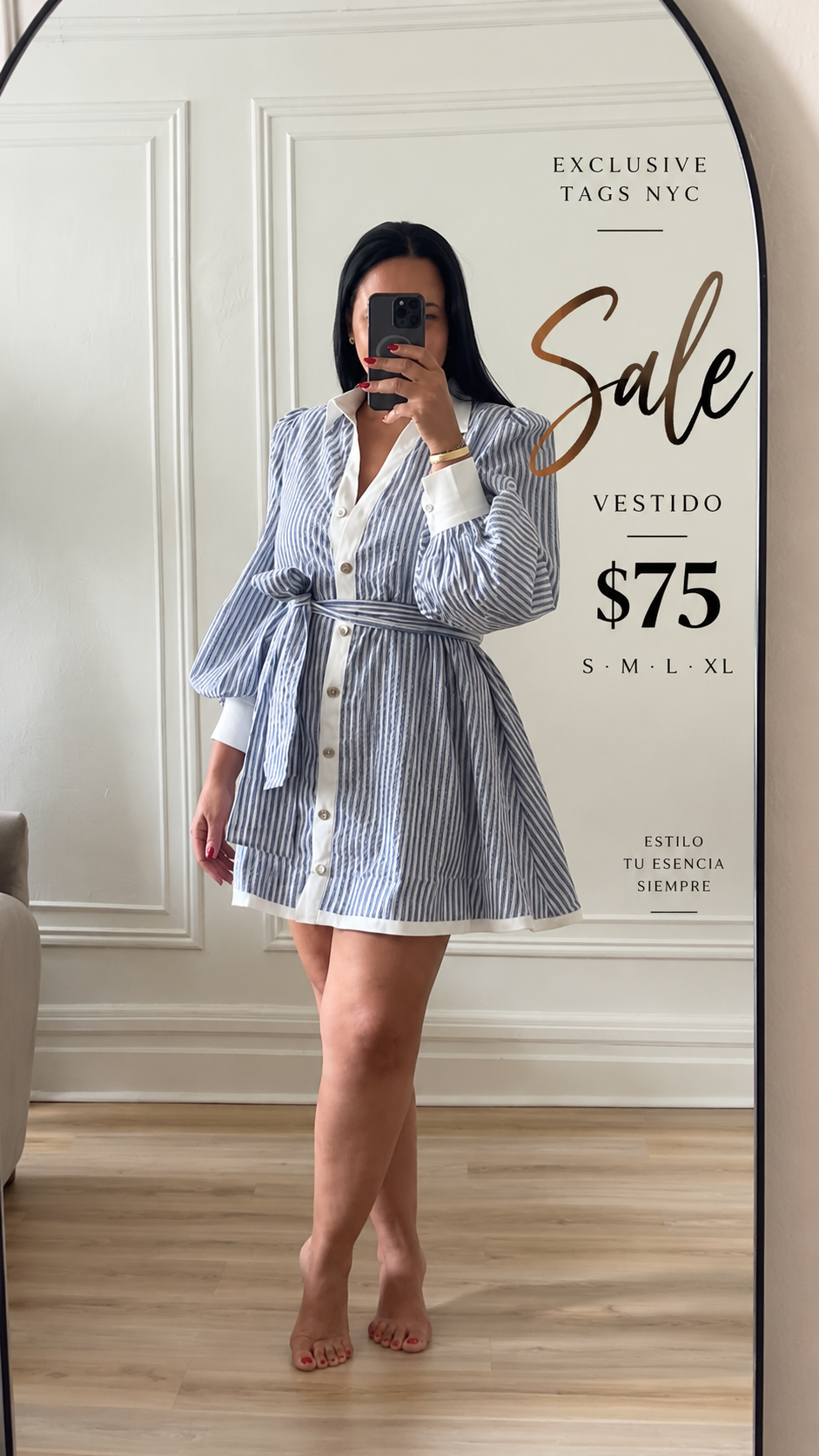 Sienna Striped Shirt Dress