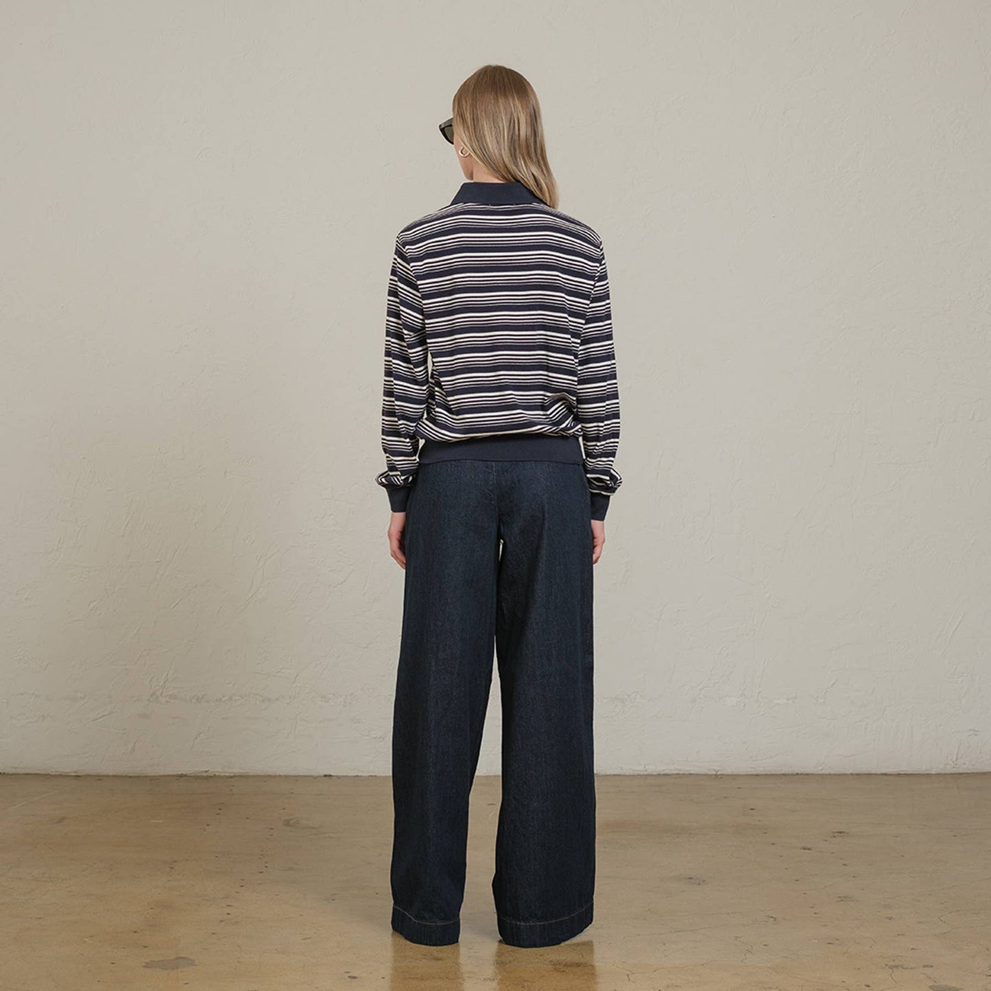 Olivia Striped Polo Long Sleeve