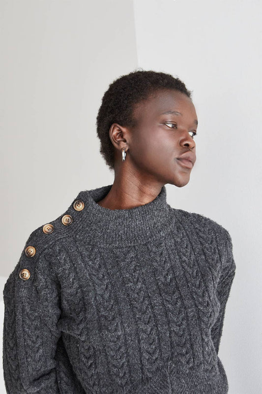 Nelci Mock Neck Crop Sweater