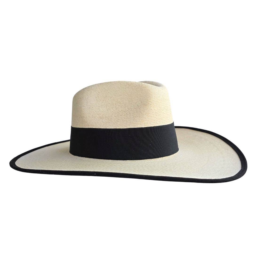 Camélia Straw Western Crown Hat