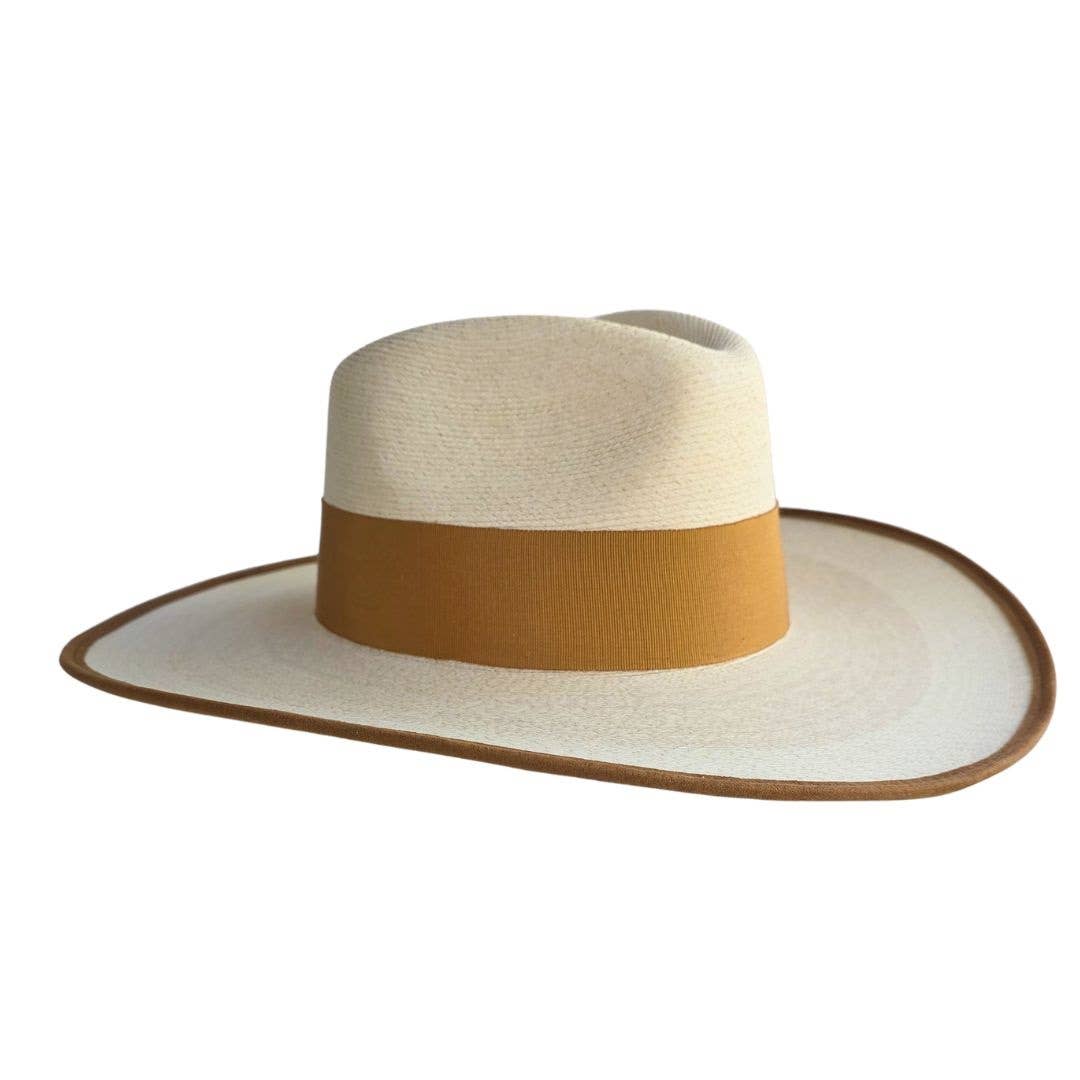 Fia Straw Western Crown Hat