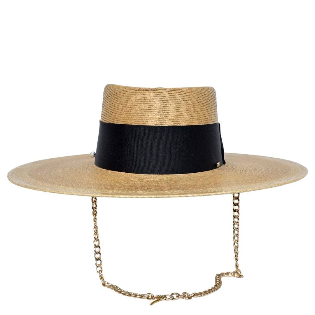 Reiko Straw Telescope Crown Hat