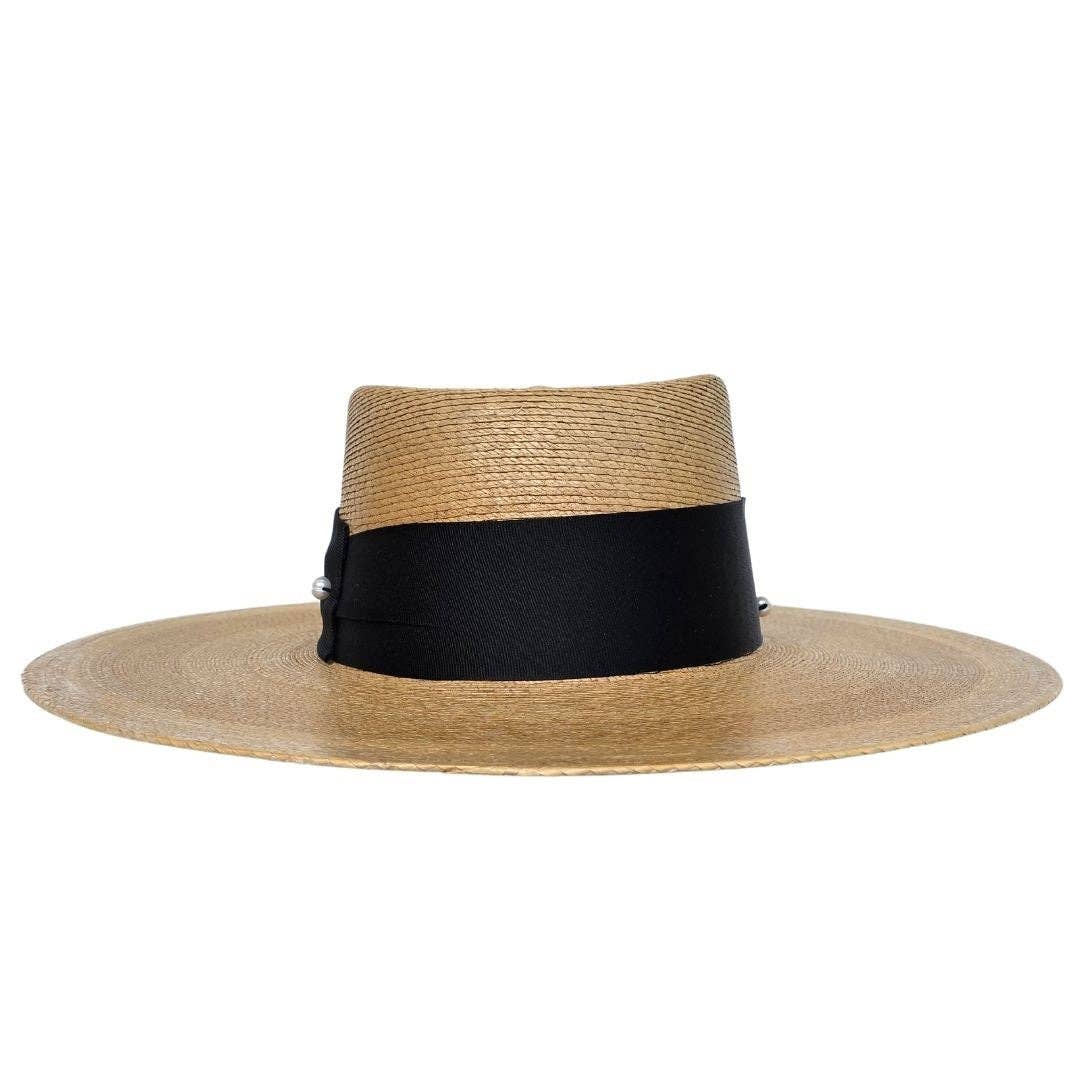 Reiko Straw Telescope Crown Hat